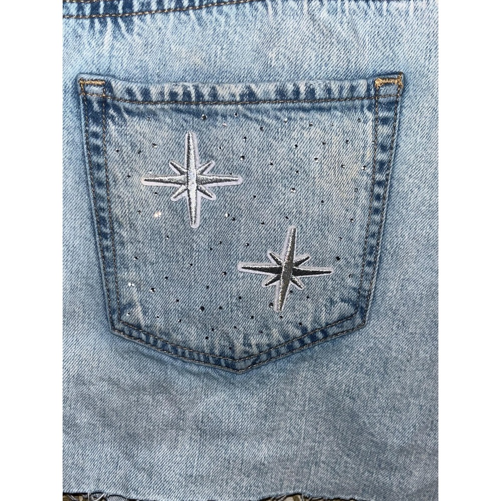 Aero Moon Stars Celestial Women's Skirt DIY Upcycled Sz.8 Whimsigoth Whimsy Aero - Picture 8 of 9